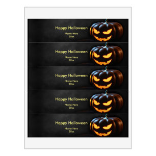 Halloween Pumpkin Vattenflaska Etikett