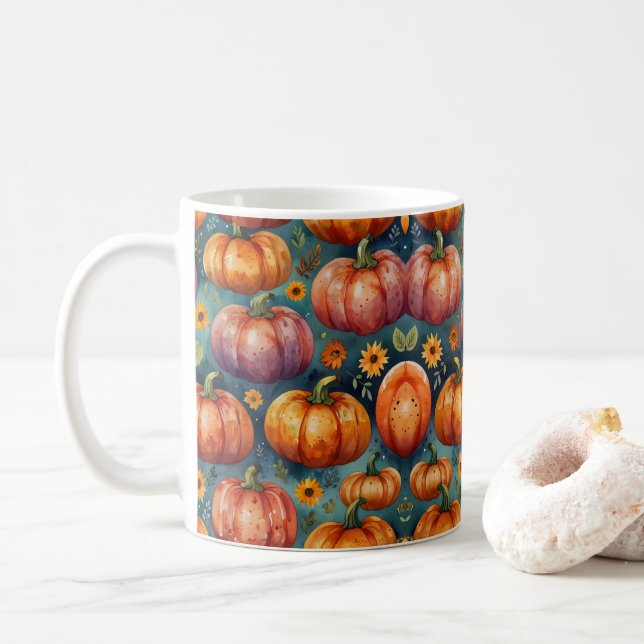Halloween Pumpkin Vibes Kaffemugg (Med munk)