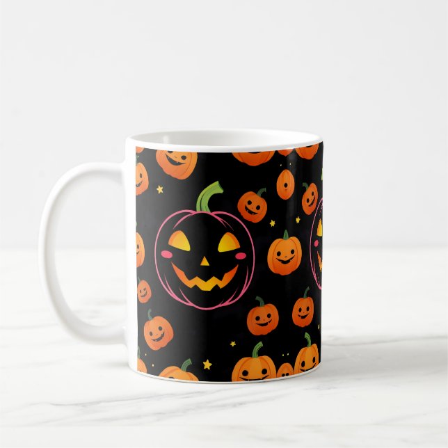 Halloween Pumpkin Vibes Kaffemugg (Vänster)
