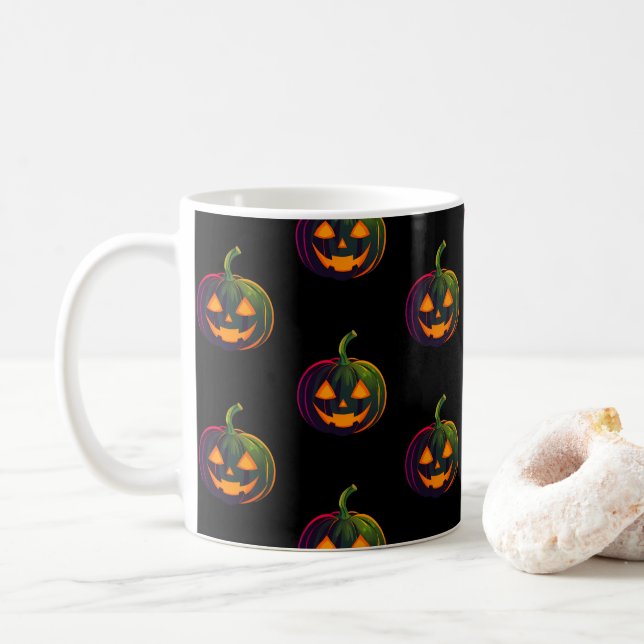 Halloween Pumpkin Vibes Kaffemugg (Med munk)