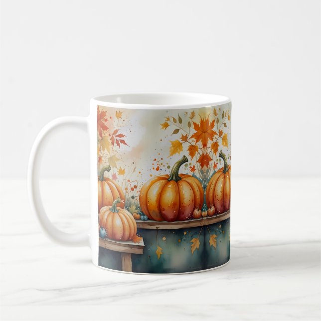Halloween Pumpkin Vibes Kaffemugg (Vänster)