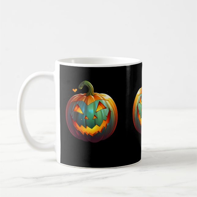 Halloween Pumpkin Vibes Kaffemugg (Vänster)