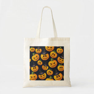 Halloween Pumpkin: Vintage Witch Mönster Tygkasse