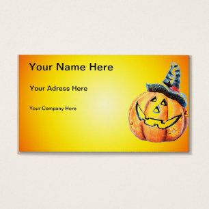 Halloween Pumpkin Visitkort