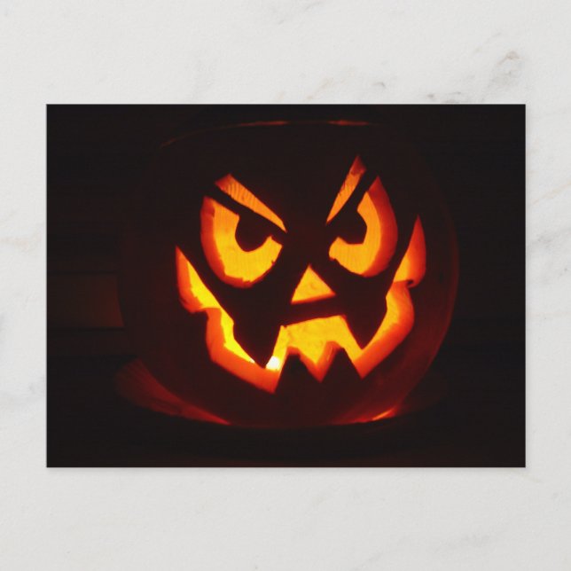 Halloween Pumpkin Vykort (Framsida)