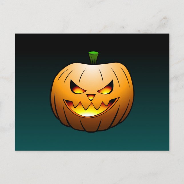 Halloween Pumpkin-vykort Helg Vykort (Framsida)