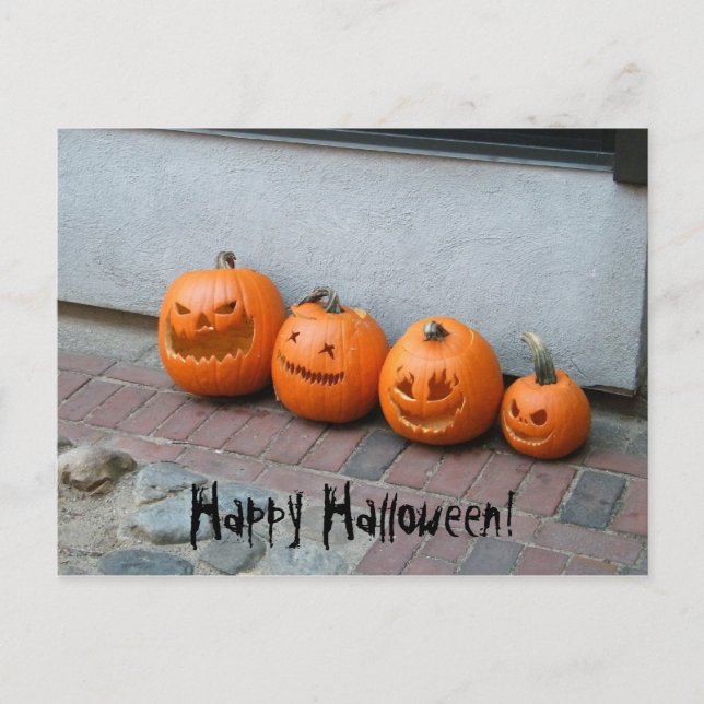 Halloween Pumpkin-vykort Vykort (Framsida)