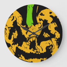 Halloween Pumpkin Wall Clock