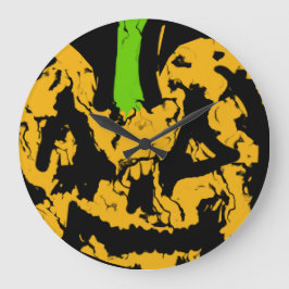 Halloween Pumpkin Wall Clock Stor Klocka