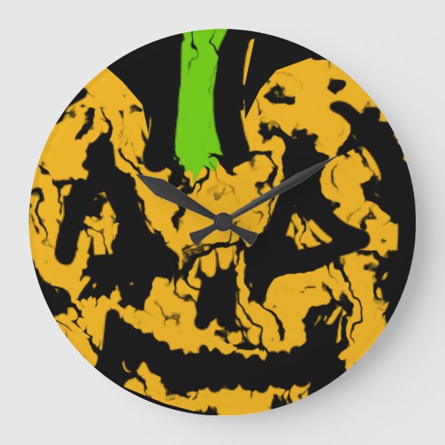 Halloween Pumpkin Wall Clock Stor Klocka (Framsida)