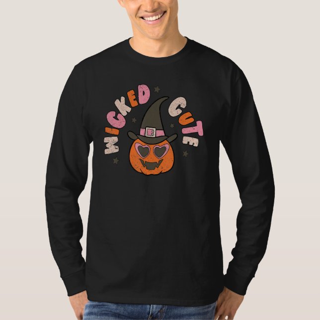 Halloween Pumpkin Wicked Cute Fall Pumpkin Kids Gi T Shirt (Framsida)