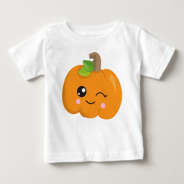 Halloween Pumpkin, Winking Pumpkin, Bus eller godi T Shirt (Framsida)