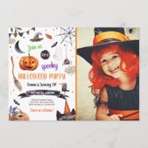 Halloween Pumpkin Witch Cat Spider Spooky Birthday