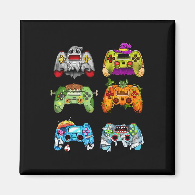 Halloween Pumpkin Witch-spelkontrollanter Zombie Magnet (Framsidan)