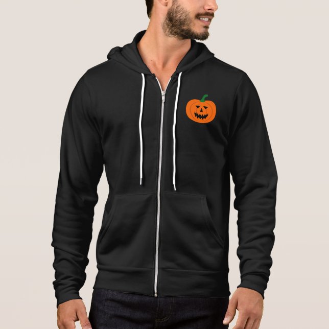Halloween Pumpkin Zip Hoodie T Shirt (Framsida)