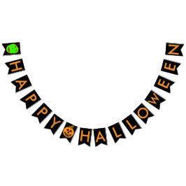 Halloween Pumpkin Zombie Bunting Banner Vimplar