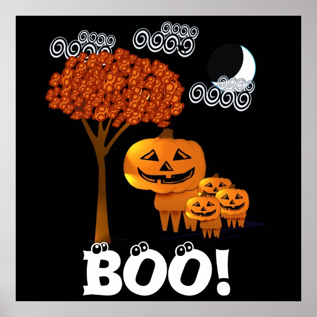 HALLOWEEN PUMPKINHUVUDEN POSTER (Framsidan)