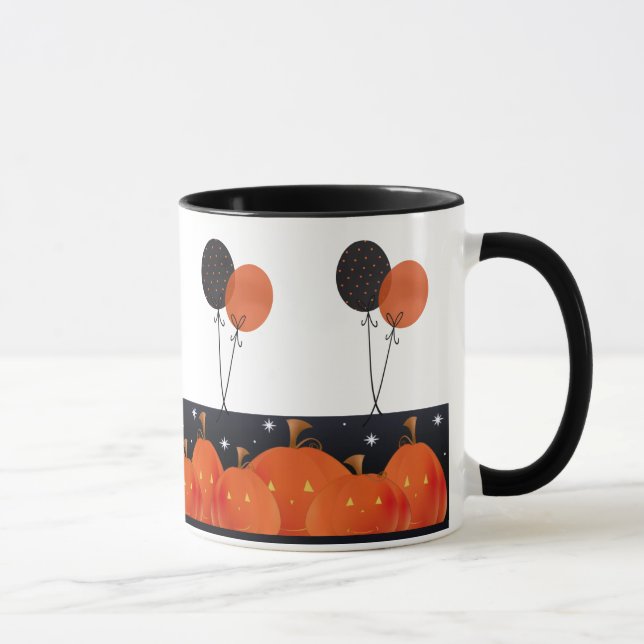 Halloween Pumpkins Balloons Mugg (Höger)