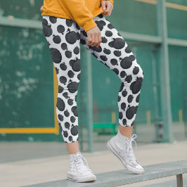 Halloween Pumpkins faller hösten Black White Moder Leggings