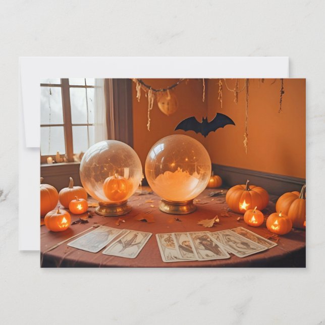 Halloween Pumpkins Fladdermus Cute Spooky Festive  Inbjudningar (Framsida)