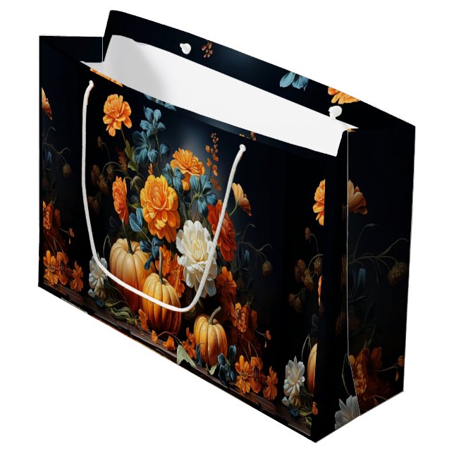 Halloween Pumpkins Flowers (Framsidan Vinklad)