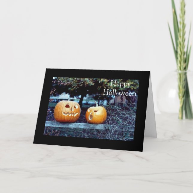Halloween Pumpkins-fotokort Kort (Framsida)