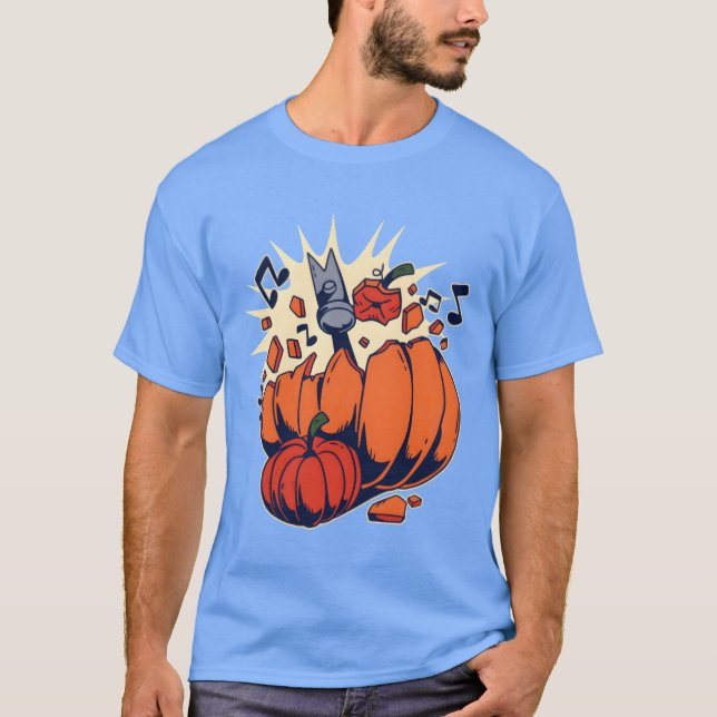 Halloween Pumpkins Funny som uteslutits av en Hamm T Shirt (Framsida)