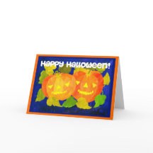 Halloween Pumpkins Greeting Card