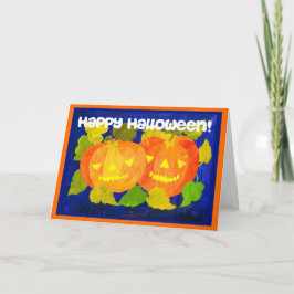 Halloween Pumpkins Greeting Card Kort