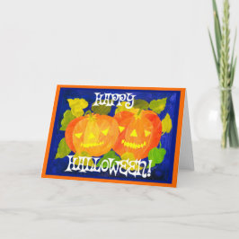 Halloween Pumpkins Greeting Card Kort