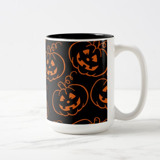 Halloween Pumpkins Jack-O-Lantern Coffee Mugg (Höger)