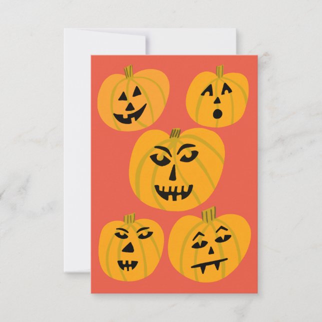Halloween Pumpkins Jack-O-Lantern-kort (Framsida)
