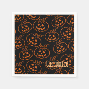 Halloween Pumpkins Jack-O-Lantern Napkins Pappersservett
