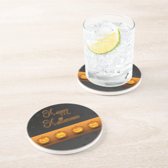 Halloween Pumpkins Jack-o-Lantern Underlägg (Sidan)