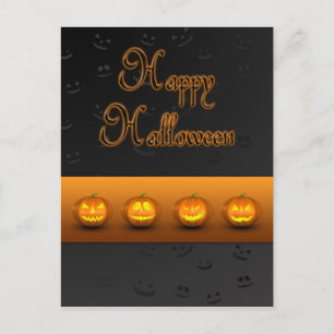 Halloween Pumpkins Jack-o-Lantern Vykort