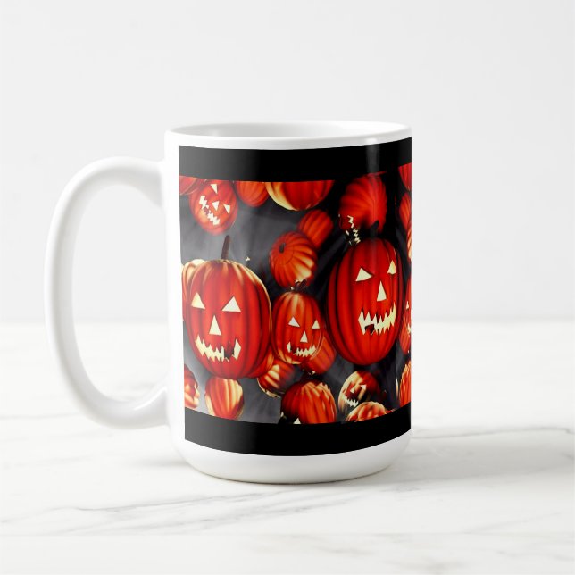 Halloween Pumpkins Kaffemugg (Vänster)