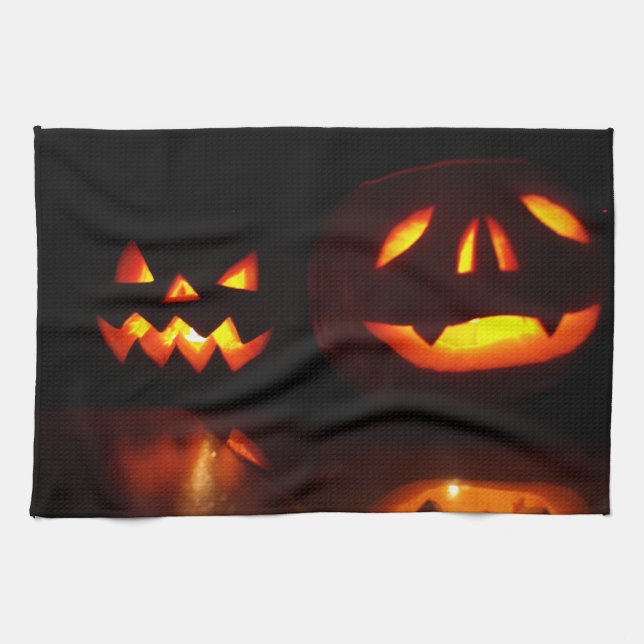 Halloween Pumpkins Kitchen Towels Kökshandduk (Horisontell)