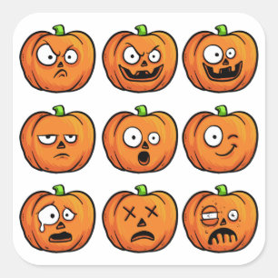 Halloween Pumpkins-klistermärken 1 Fyrkantigt Klistermärke