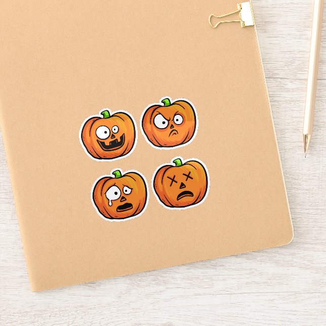 Halloween Pumpkins-klistermärken Klistermärken (Anteckningsbok)