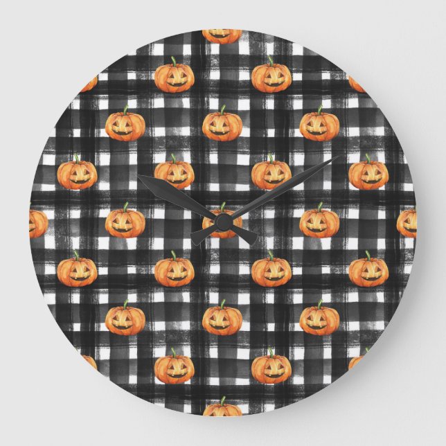 Halloween Pumpkins: Kontrollerad charm. Stor Klocka (Framsida)
