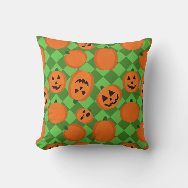 Halloween Pumpkins Kudde (Framsida)