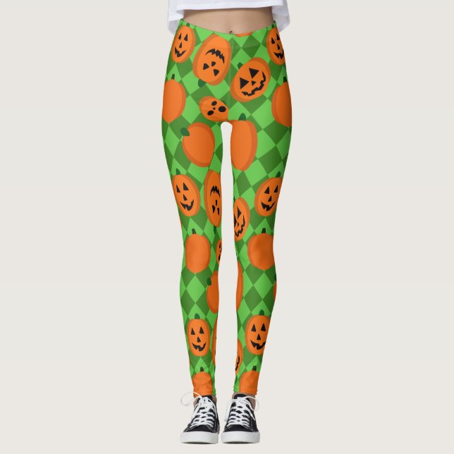 Halloween Pumpkins Leggings (Framsida)