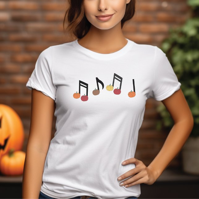 Halloween Pumpkins Musik noter Cute T-shirt (Skapare uppladdad)