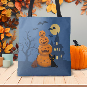 Halloween Pumpkins och Black Cat Tygkasse