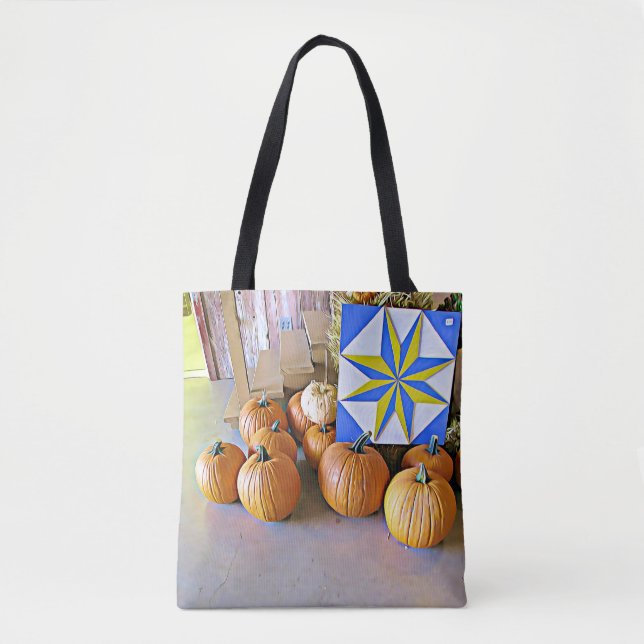 Halloween Pumpkins och Fall Visning Autolumn Bag Tygkasse (Framsida)