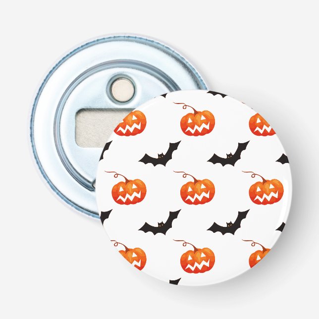 Halloween Pumpkins och Fladdermus, Bus eller godis Flasköppnare (Framsidan)