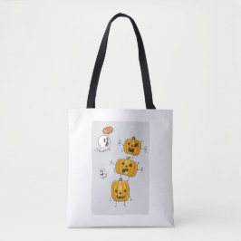 Halloween Pumpkins och Spöken Tote Bag Tygkasse