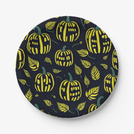 Halloween Pumpkins Papper Plate