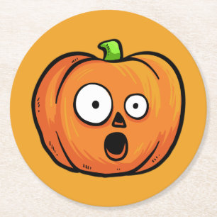 Halloween Pumpkins papper underlägg 5 Rund