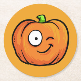 Halloween Pumpkins papper underlägg 6 Rund